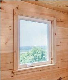 Single pane energy efficient window installation on a wood house