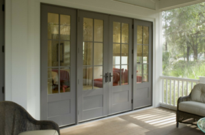 french patio doors in a screened in room