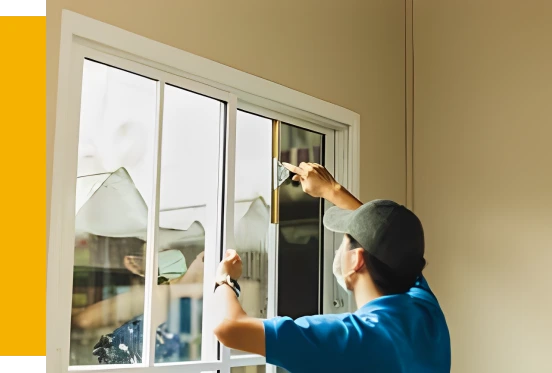 Installer tinting home windows